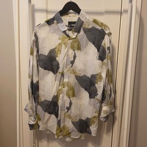 Zara Men’s Dress Shirt LS Watercolor Design